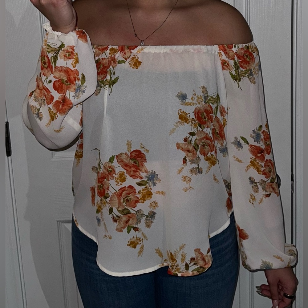 Floral Off the Shoulder Blouse